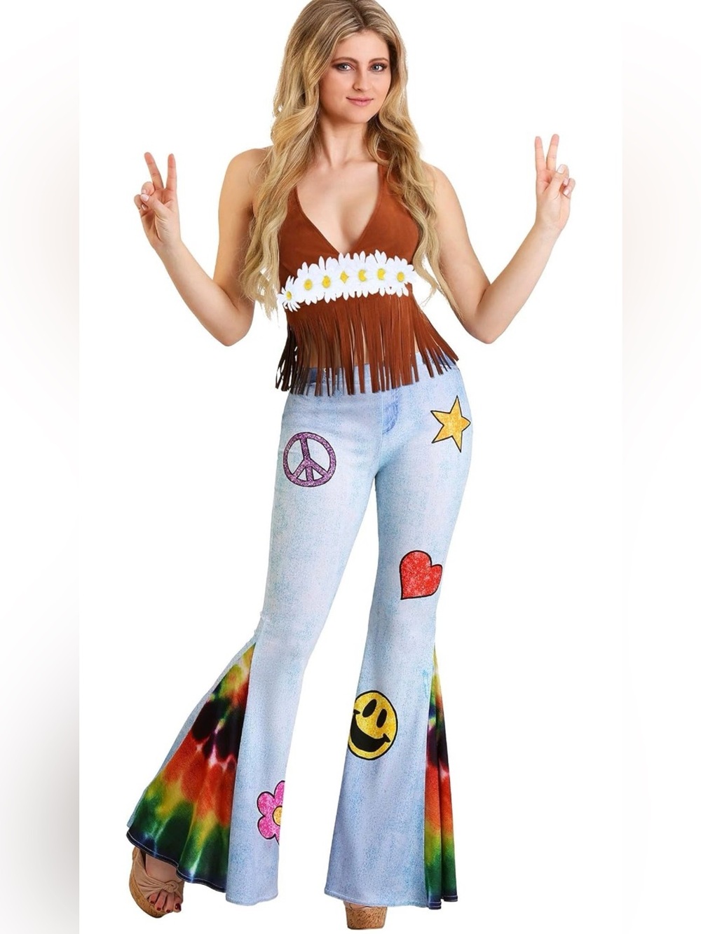 Patchwork Hippie Women's Costume